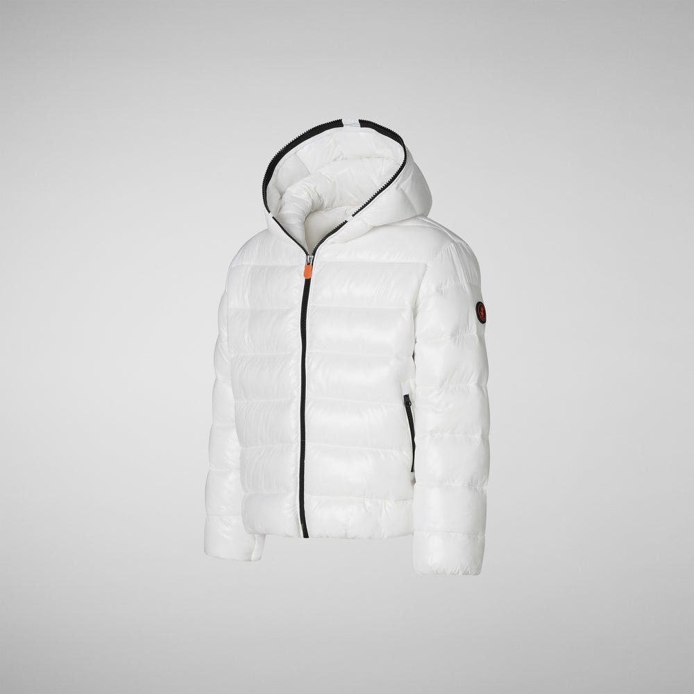Save the duck BOMBER CON CAPPUCCIO BAMBINA IMARA BIANCO Sconto