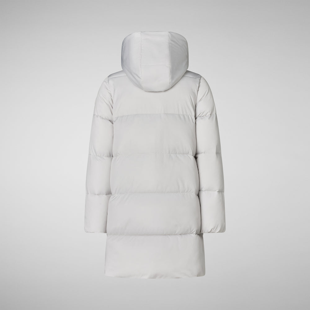 Save the duck PIUMINO ANIMAL FREE CON CAPPUCCIO BAMBINA DOROTHEA GRIGIO NEBBIA Outlet