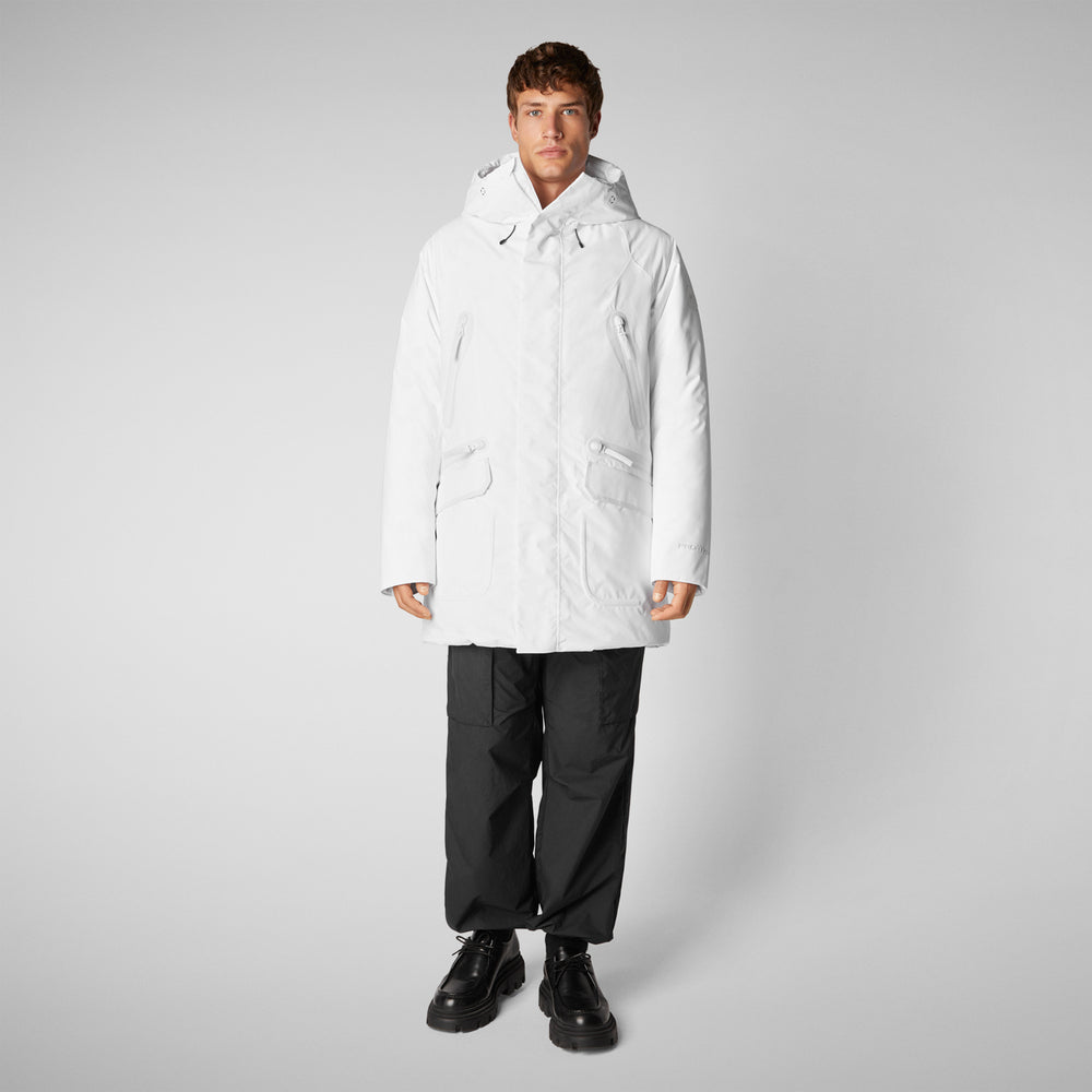 Save the duck PARKA UOMO HARVEY IN WHITE Vendita Calda