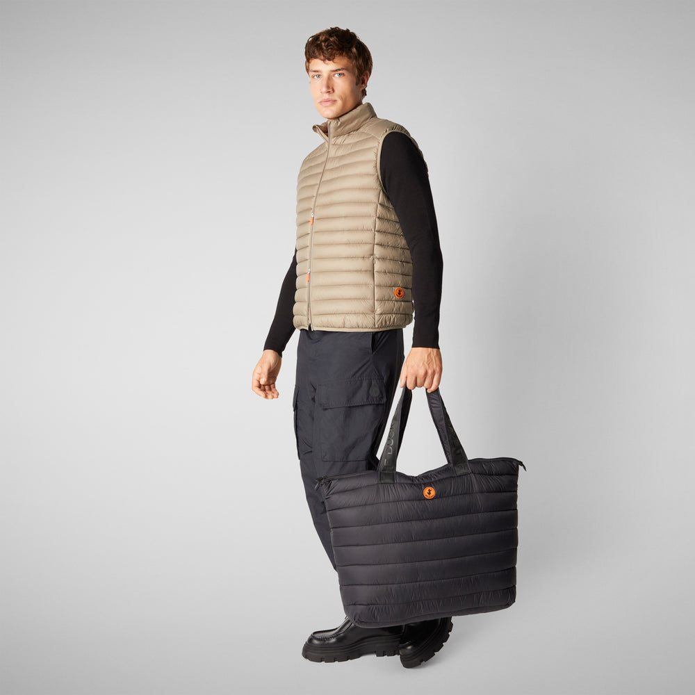 Save the duck Gilet imbottito uomo Adam Grigio elefante 2025