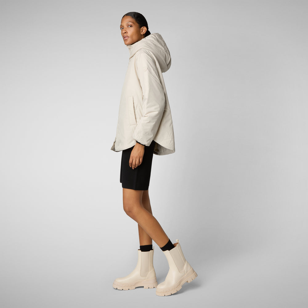 Save the duck CAPPOTTO CON CAPPUCCIO NIAZ RAINY BEIGE Italia