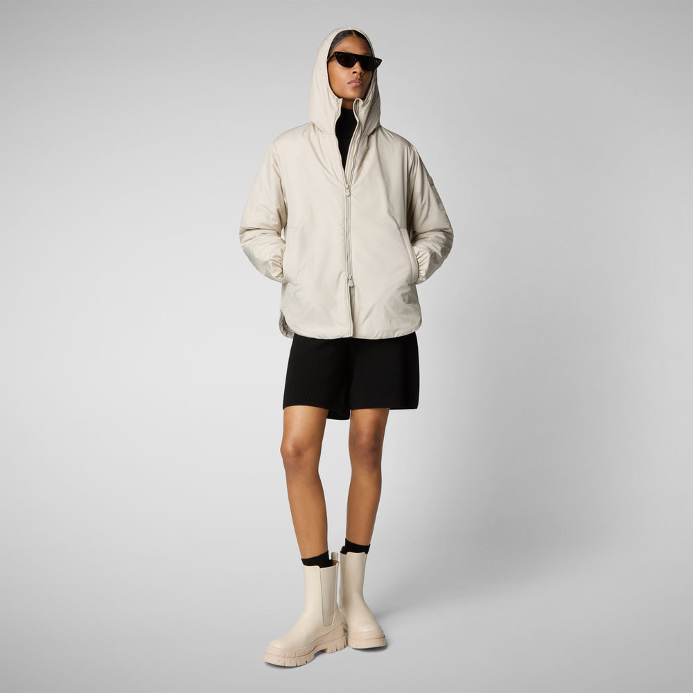 Save the duck CAPPOTTO CON CAPPUCCIO NIAZ RAINY BEIGE Italia