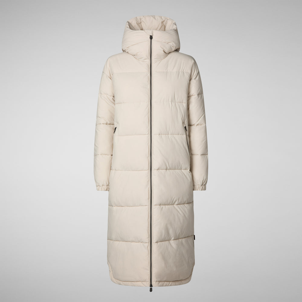 Save the duck PIUMINO ANIMAL FREE DONNA HALESIA RAINY BEIGE Spedizione Gratuita