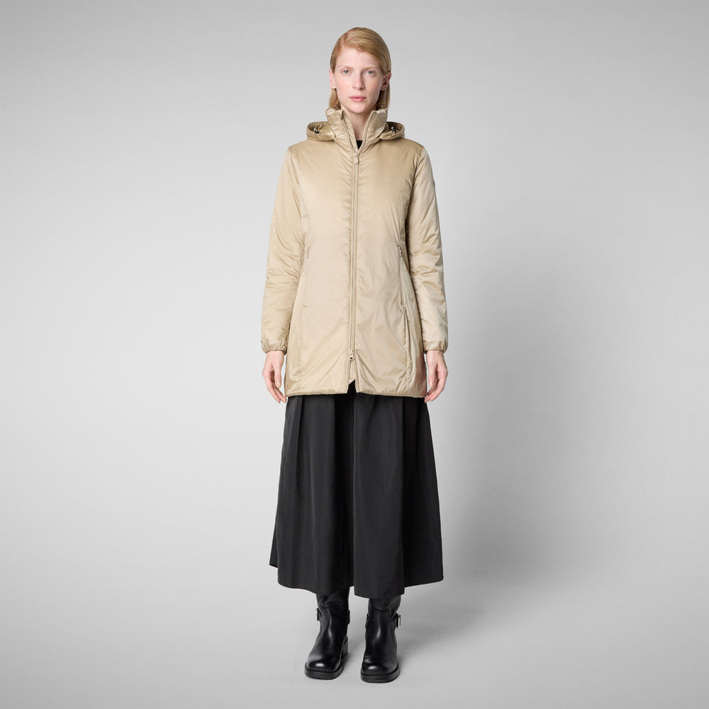 Save the duck CAPPOTTO CON CAPPUCCIO RHIA BEIGE Pezzi Unici