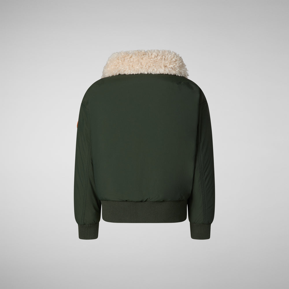 Save the duck GIACCA BOMBER DRAVEN IN LAND GREEN Outlet