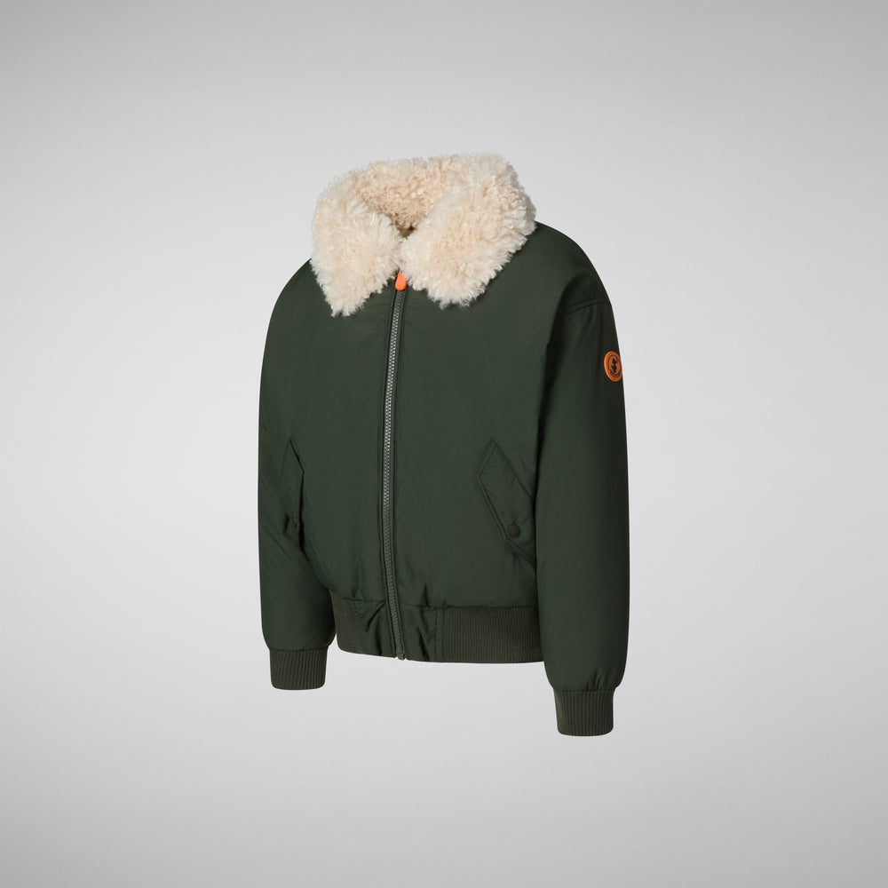 Save the duck GIACCA BOMBER DRAVEN IN LAND GREEN Outlet