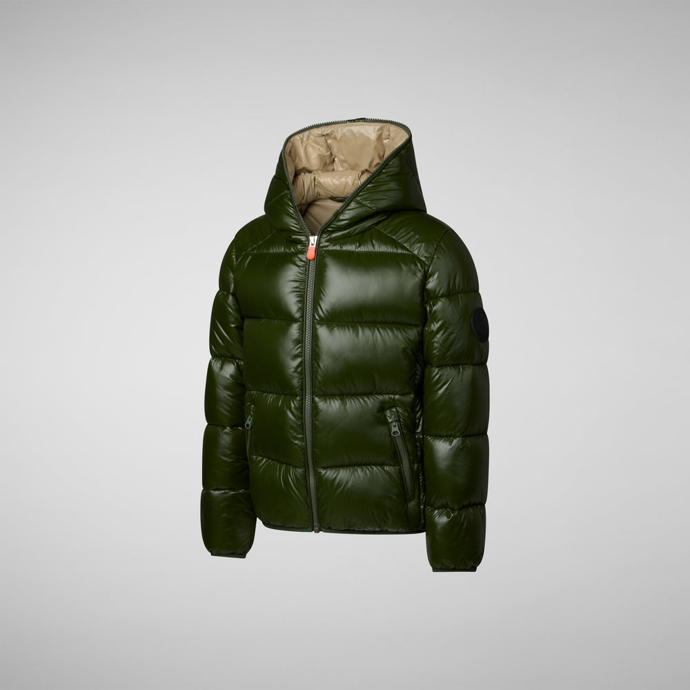 Save the duck PIUMINO ANIMAL FREE BAMBINO ARTIE VERDE BOSCO In Vendita