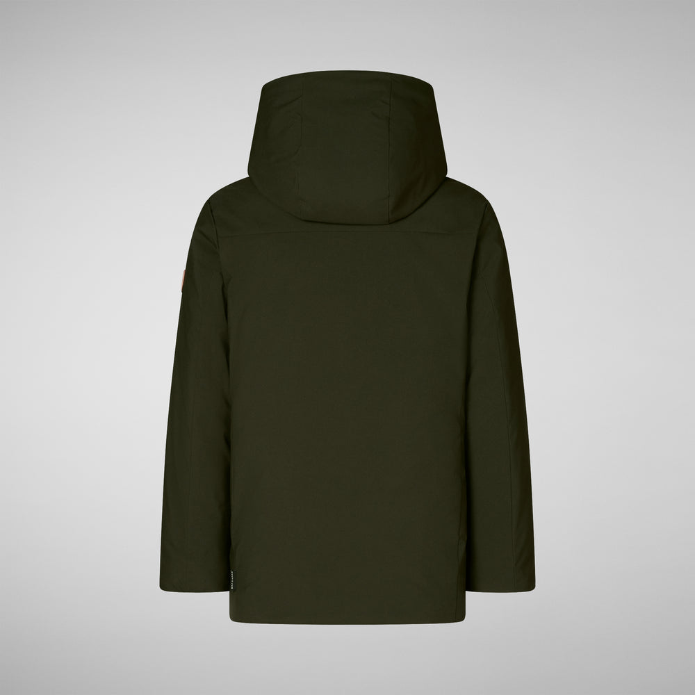 Save the duck PARKA CON CAPPUCCIO BAMBINO ALBI VERDE Saldi