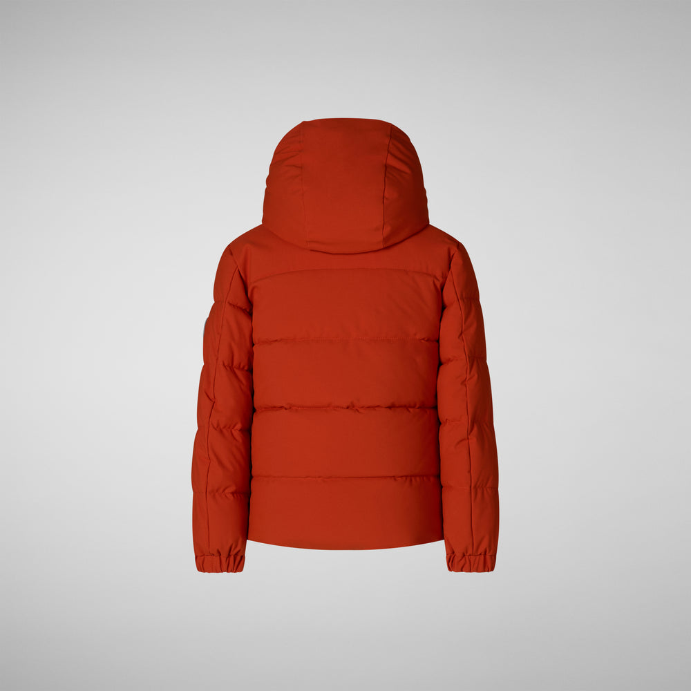 Save the duck PARKA CON CAPPUCCIO BAMBINO KLAUS ARANCIONE Saldi Di Fabbrica