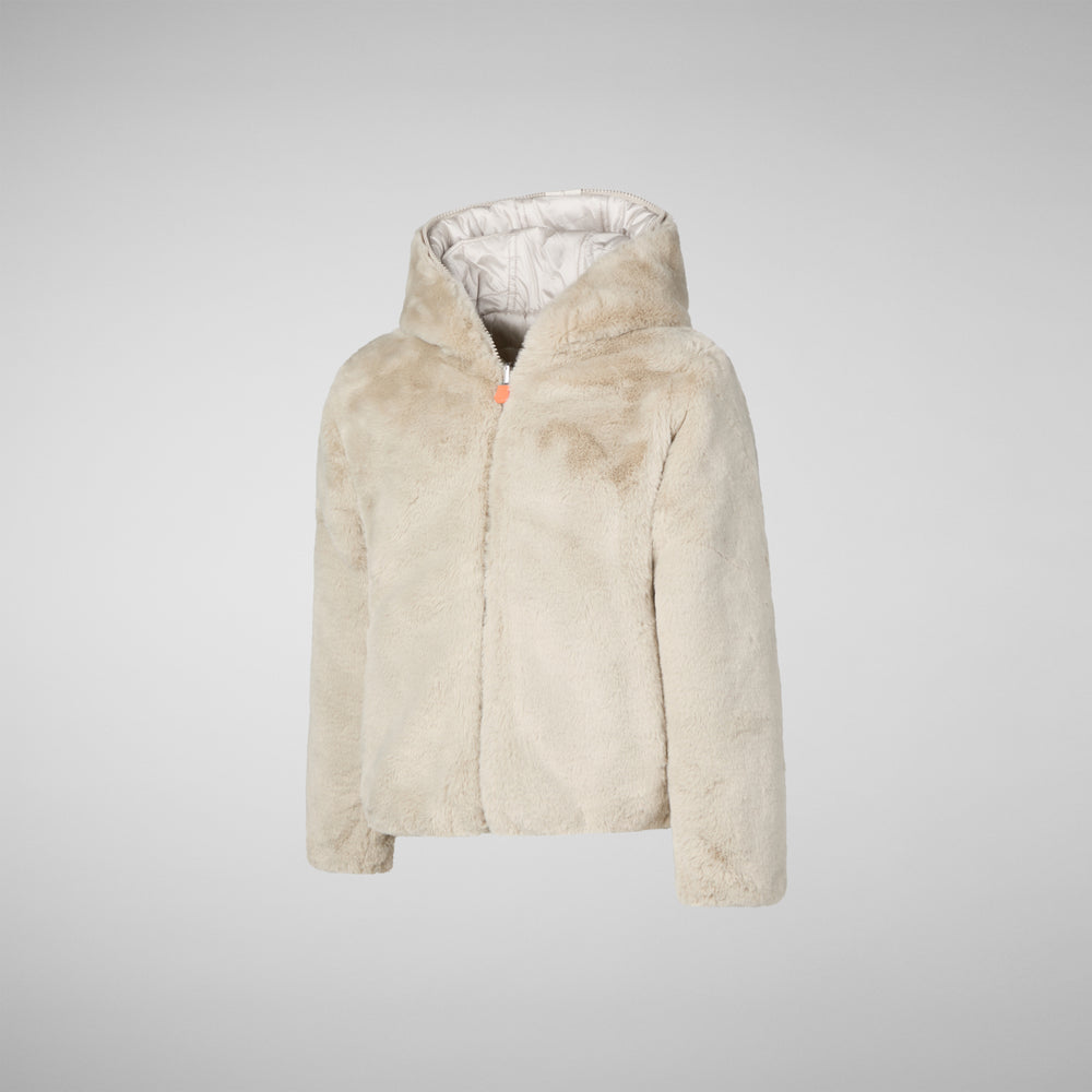 Save the duck GIACCA CON CAPPUCCIO BAMBINA CHLOE RAINY BEIGE Soddisfazione Garantita