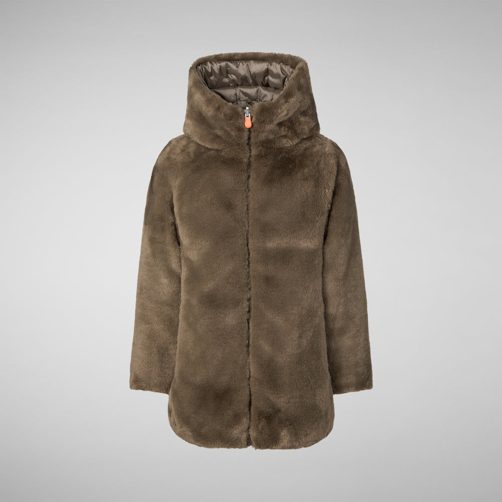 Save the duck GIACCA BAMBINA FLORA GRIGIO FANGO Negozi Online