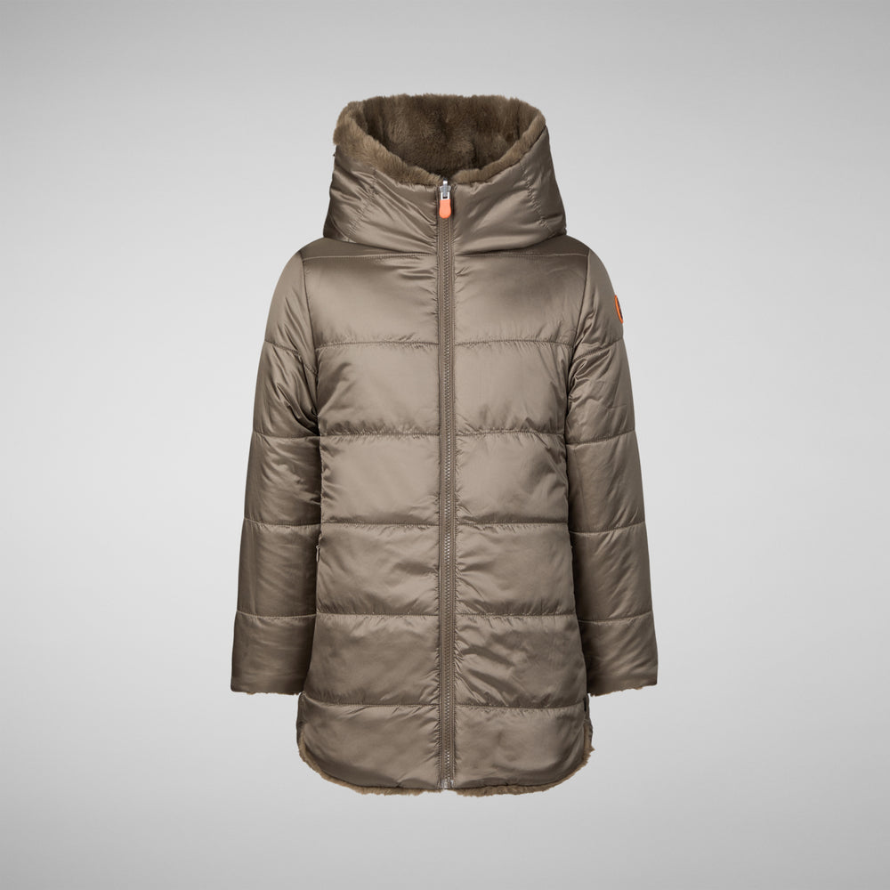 Save the duck GIACCA BAMBINA FLORA GRIGIO FANGO Negozi Online