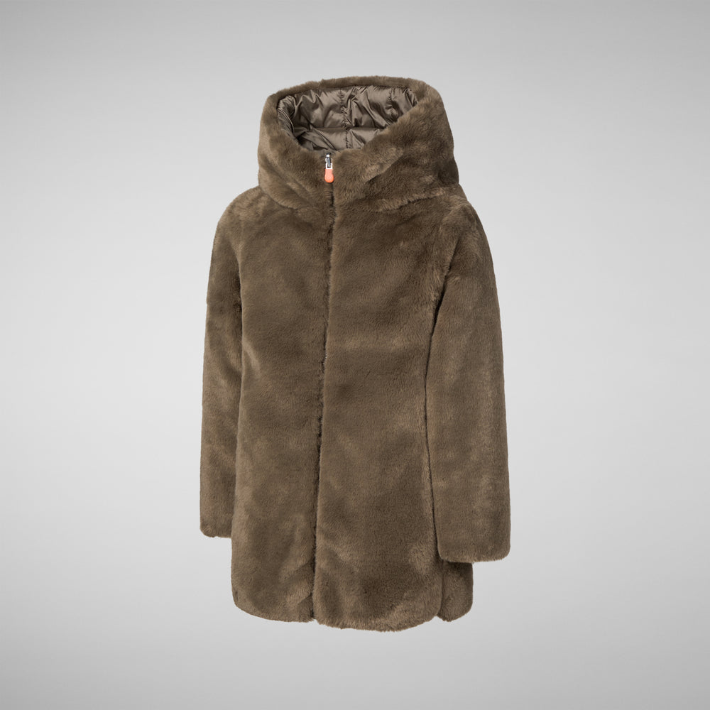Save the duck GIACCA BAMBINA FLORA GRIGIO FANGO Negozi Online