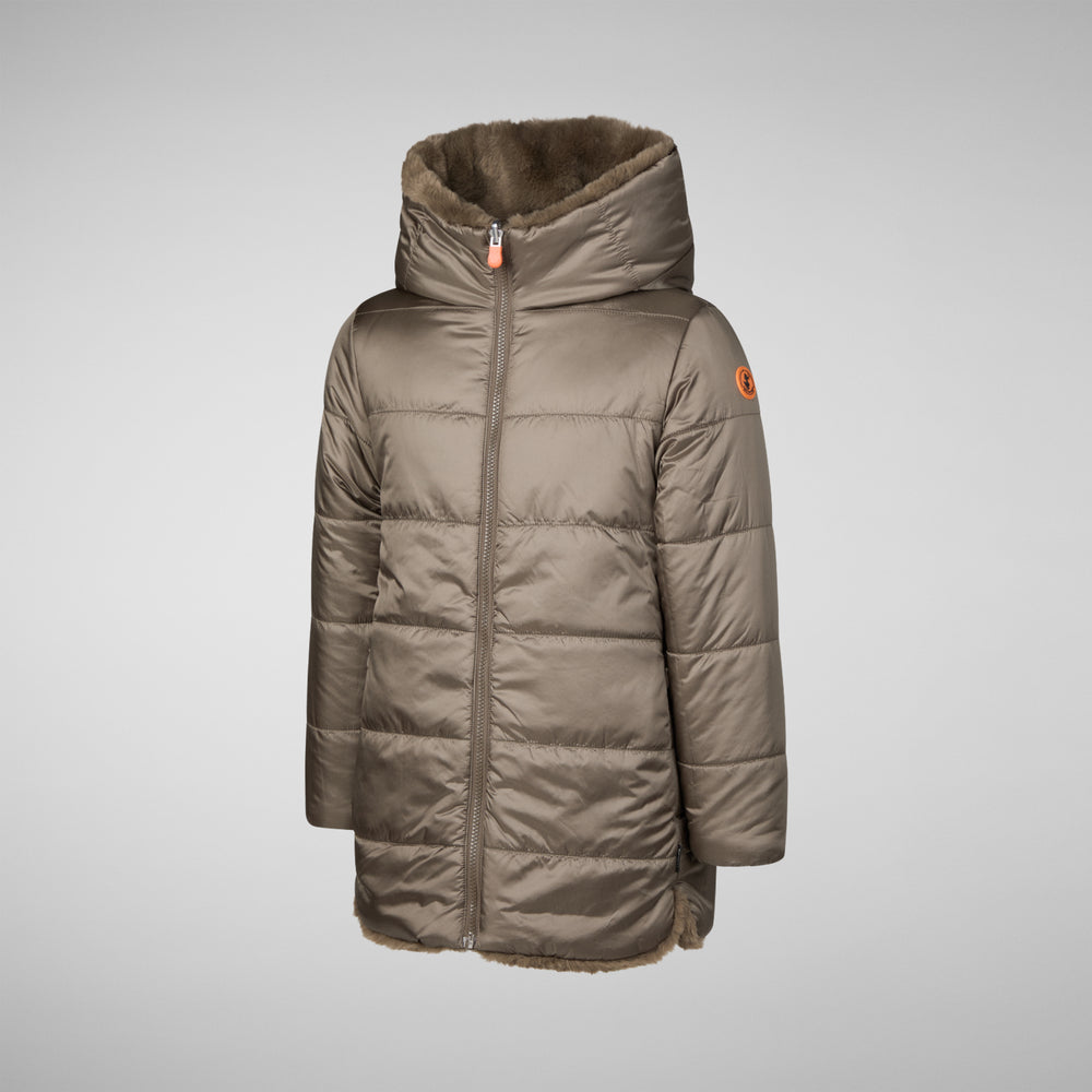 Save the duck GIACCA BAMBINA FLORA GRIGIO FANGO Negozi Online