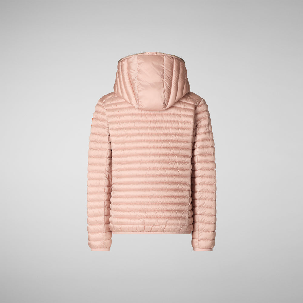 Save the duck PIUMINO ANIMAL FREE CON CAPPUCCIO BAMBINA ROSY rosa cipria Acquista Ora