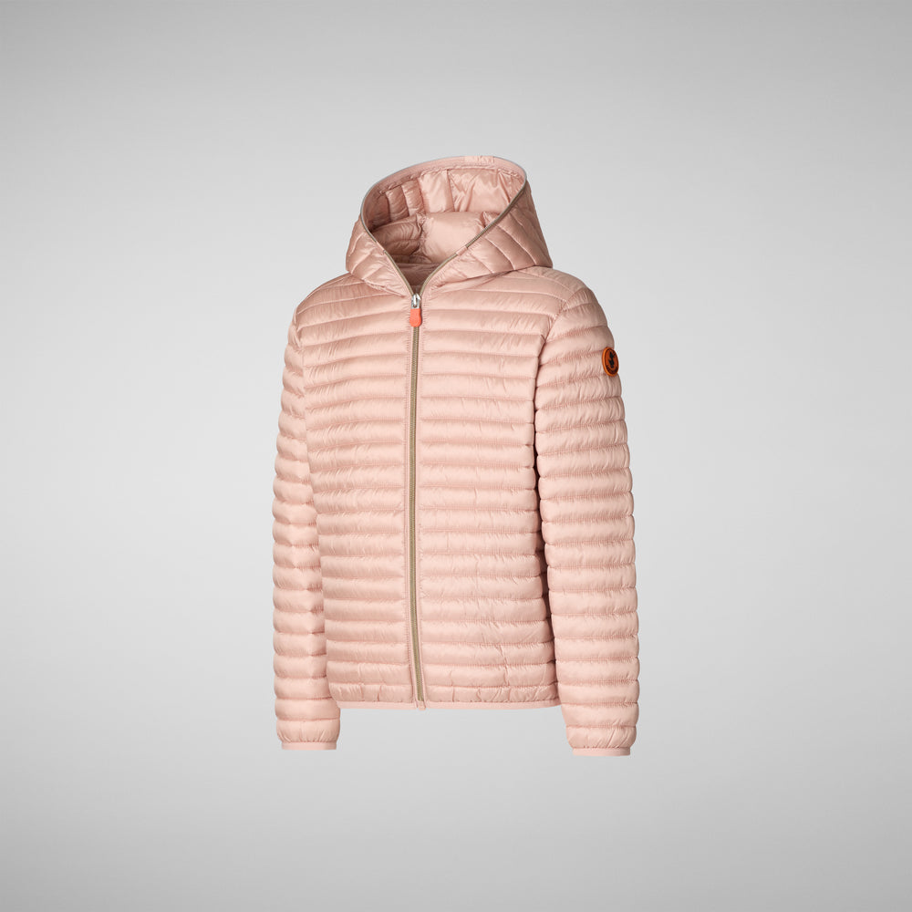 Save the duck PIUMINO ANIMAL FREE CON CAPPUCCIO BAMBINA ROSY rosa cipria Acquista Ora