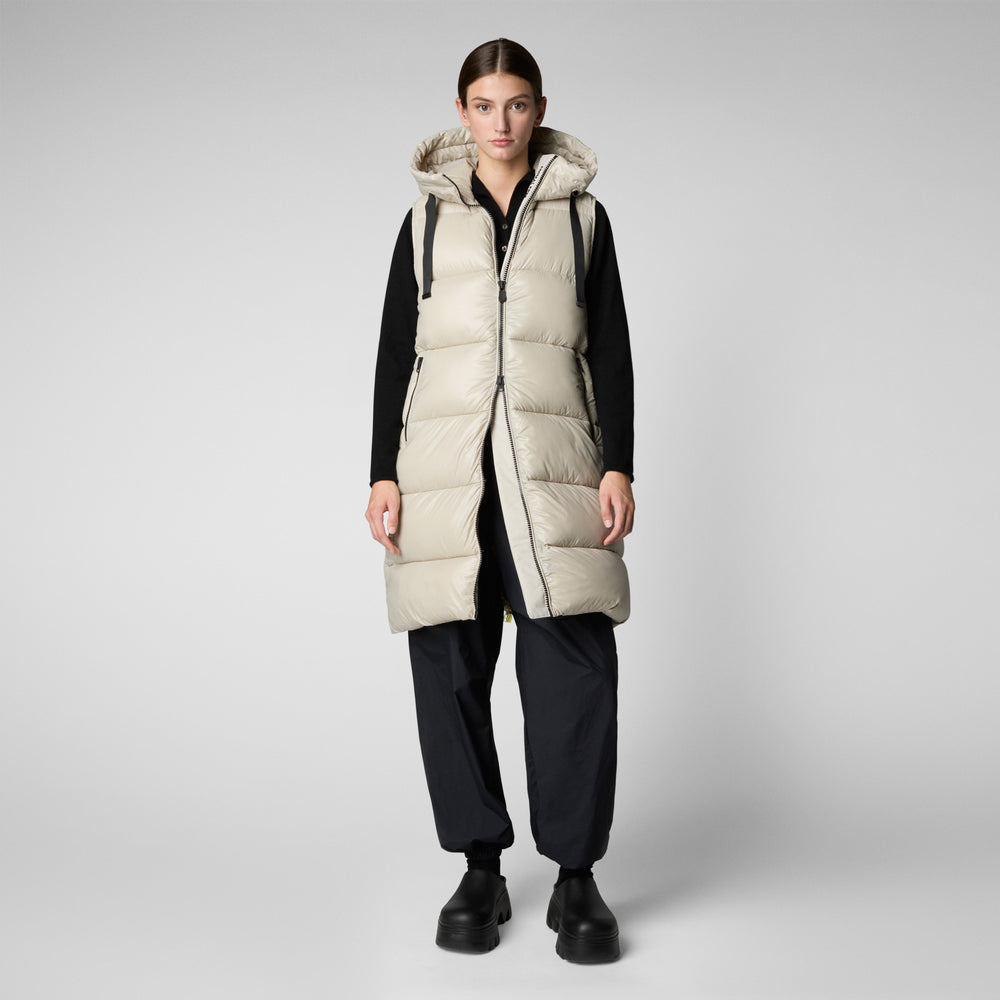 Save the duck GILET CON CAPPUCCIO DONNA IRIA RAINY BEIGE Affare Del Giorno