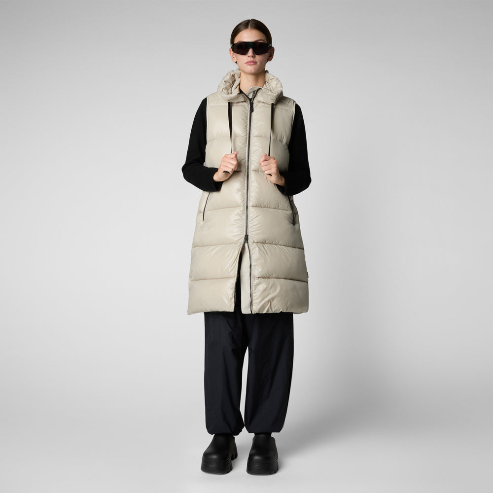 Save the duck GILET CON CAPPUCCIO DONNA IRIA RAINY BEIGE Affare Del Giorno