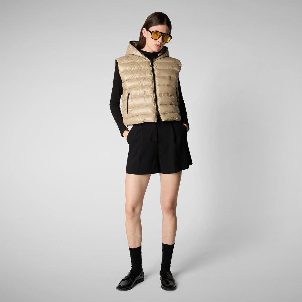 Save the duck GILET CON CAPPUCCIO DONNA ROMINA BEIGE Convenienza