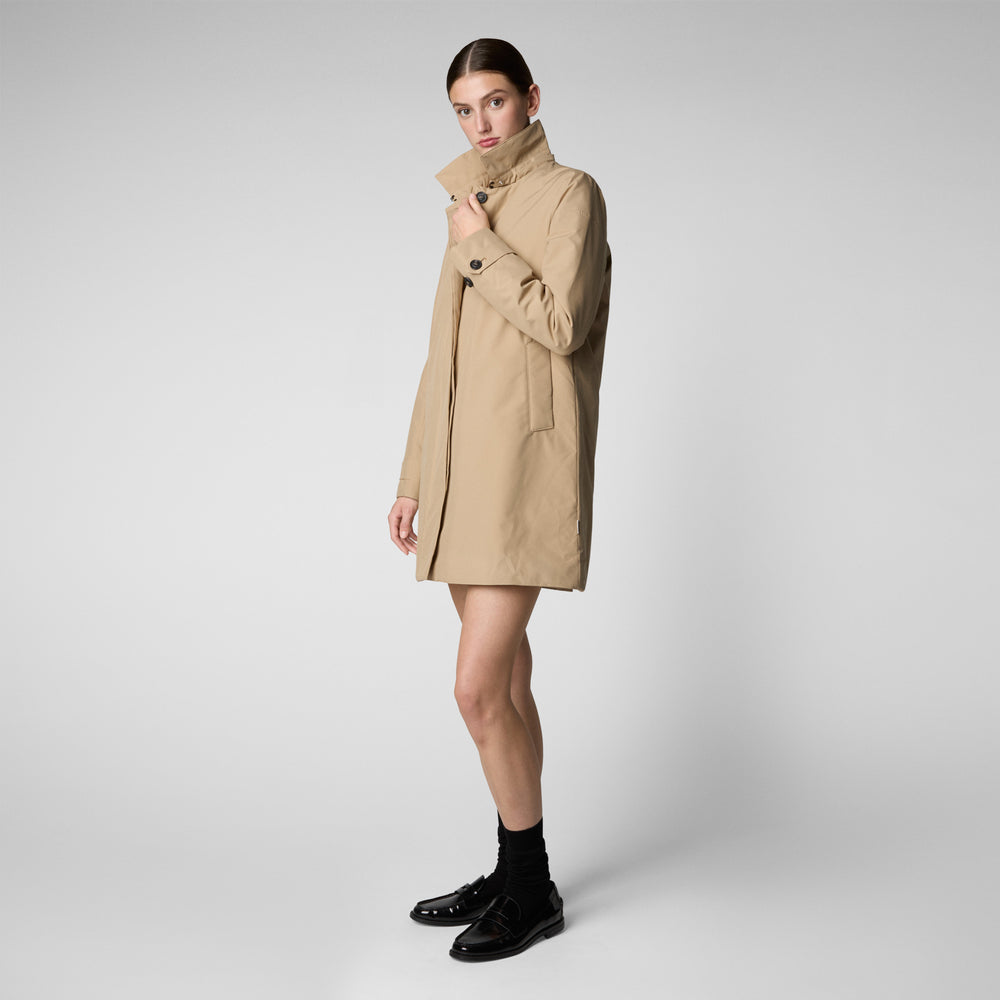 Save the duck CAPPOTTO CON CAPPUCCIO EMBIE STARDUST BEIGE Presa