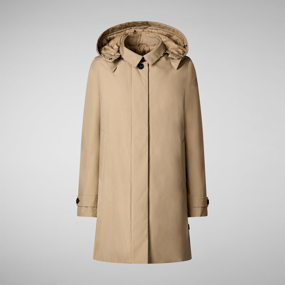 Save the duck CAPPOTTO CON CAPPUCCIO EMBIE STARDUST BEIGE Presa