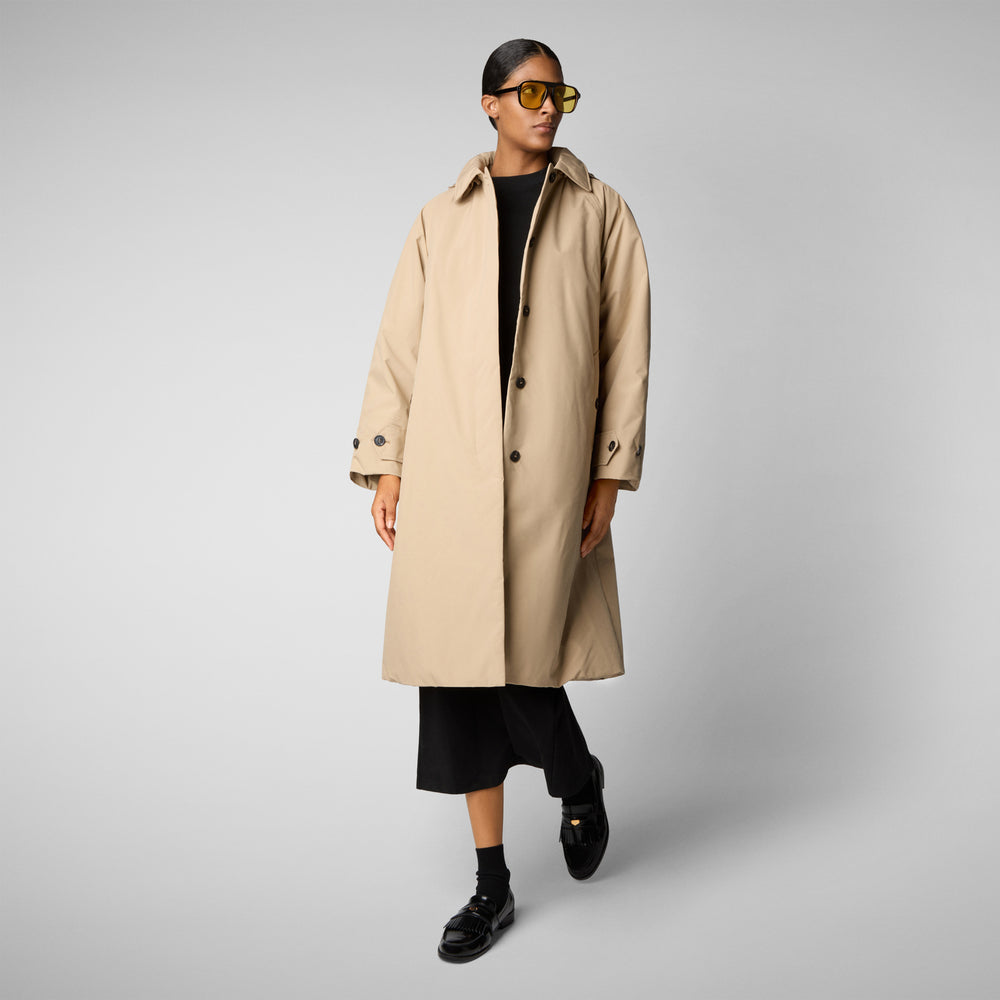 Save the duck CAPPOTTO CON CAPPUCCIO ZOEY STARDUST BEIGE Sconto