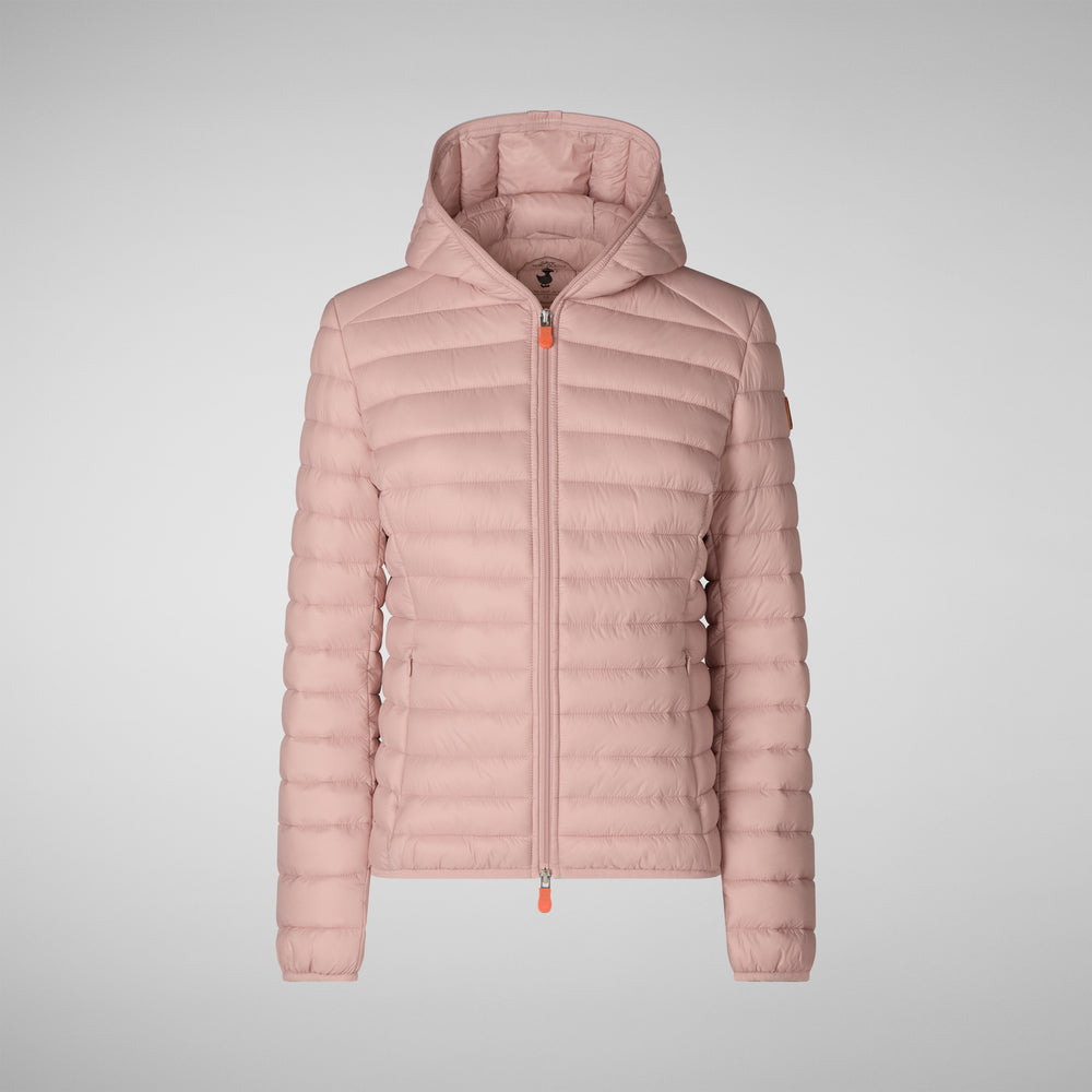 Save the duck Piumino animal free con cappuccio donna Daisy Rosa antico Online
