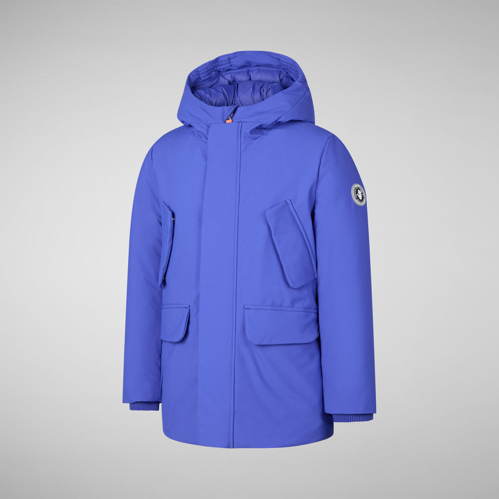 Save the duck PARKA CON CAPPUCCIO THEO BLU GENZIANA In Saldo