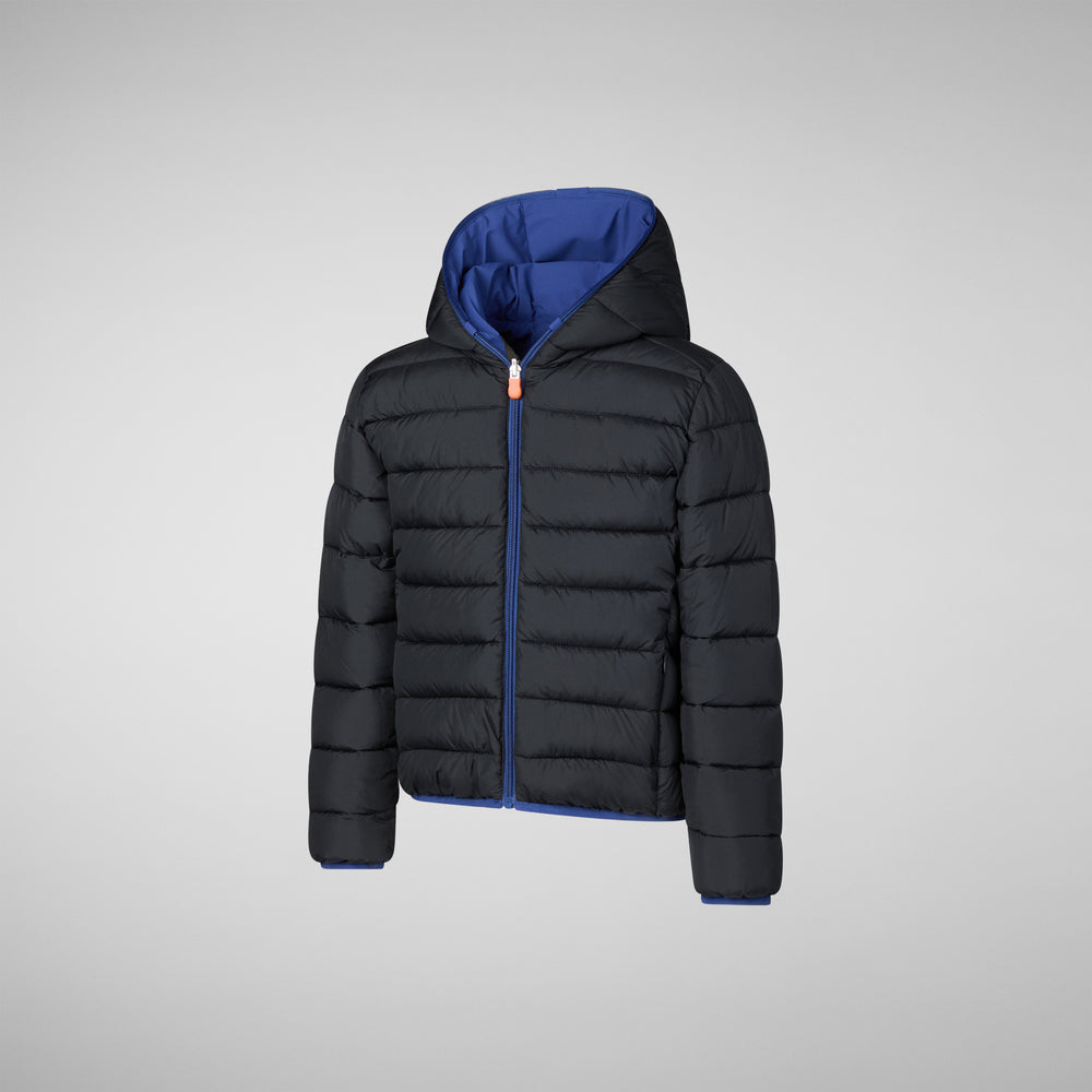 Save the duck GIACCA CON CAPPUCCIO BAMBINO OLIVER ECLIPSE BLU Moda