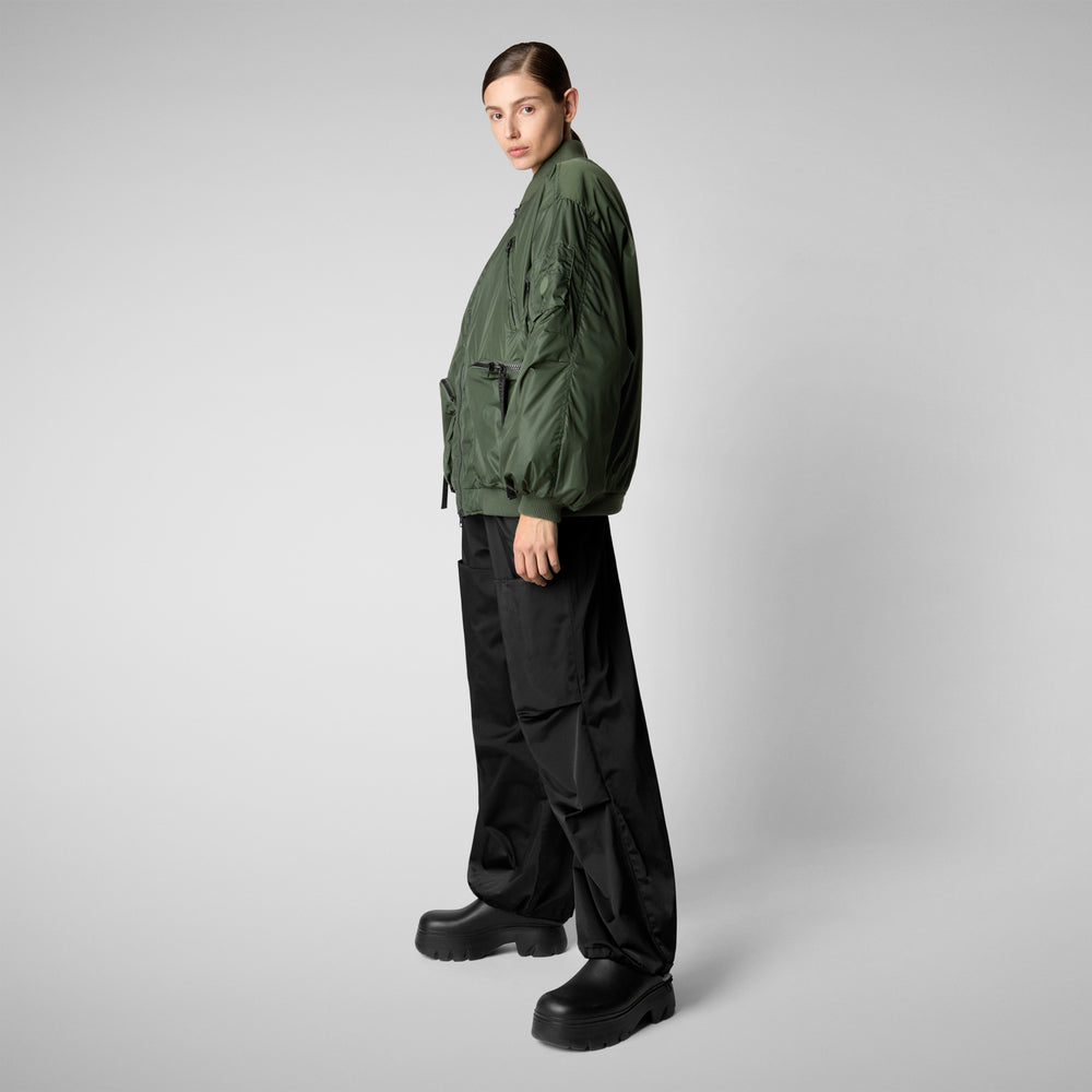 Save the duck Giacca bomber unisex Usher verde timo 2025