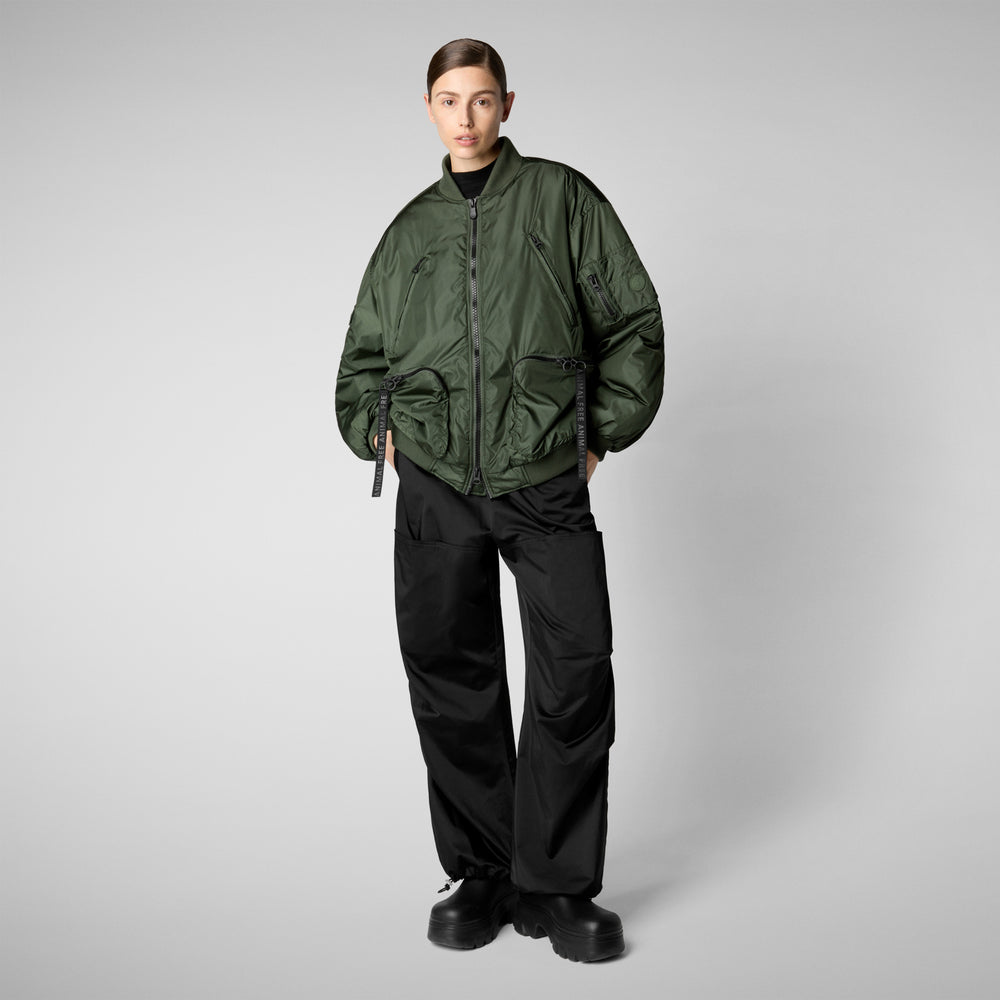 Save the duck Giacca bomber unisex Usher verde timo 2025