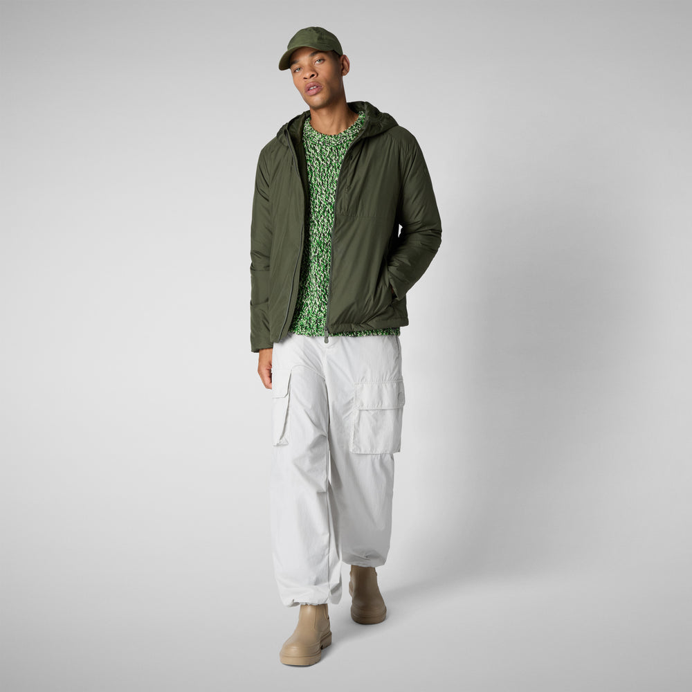 Save the duck PIUMINO ANIMAL FREE UOMO WILBUR DUSTY OLIVE In Linea