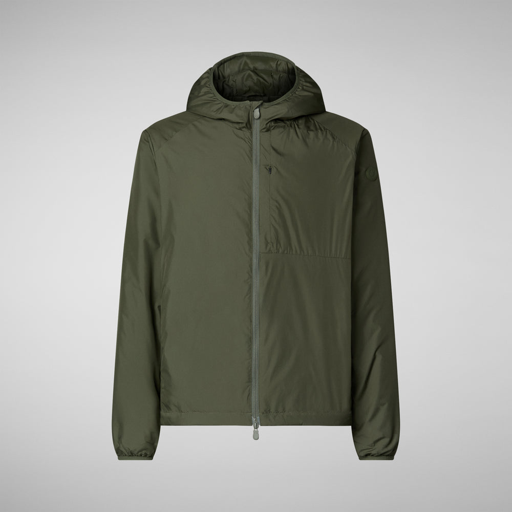 Save the duck PIUMINO ANIMAL FREE UOMO WILBUR DUSTY OLIVE In Linea