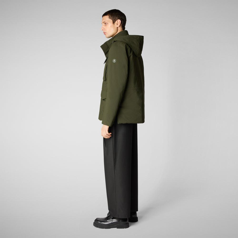 Save the duck PARKA UOMO TRENTON IN LAND GREEN Qualità
