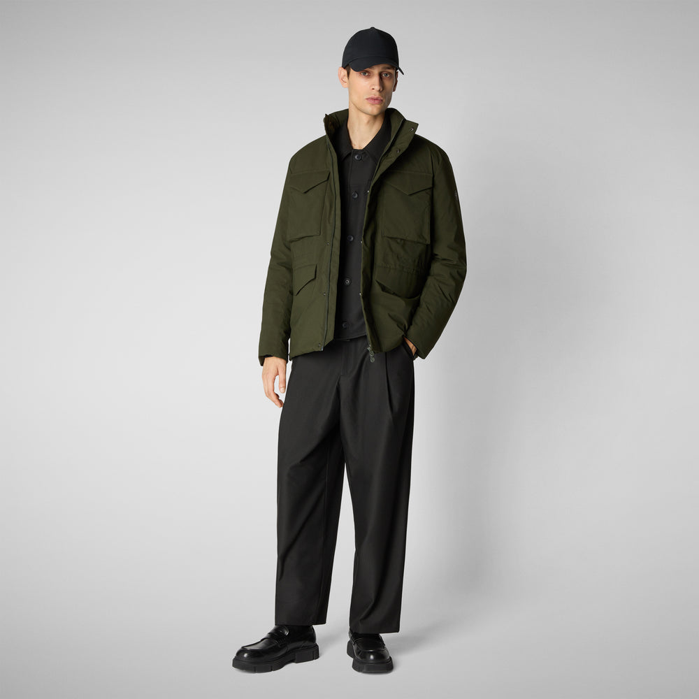 Save the duck PARKA UOMO TRENTON IN LAND GREEN Qualità