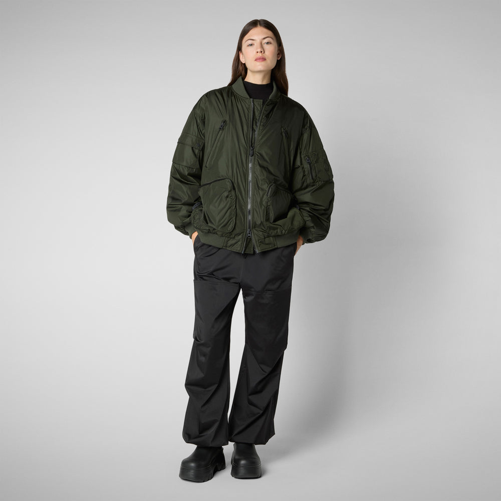 Save the duck Giacca bomber unisex Usher in verde bosco Vendita