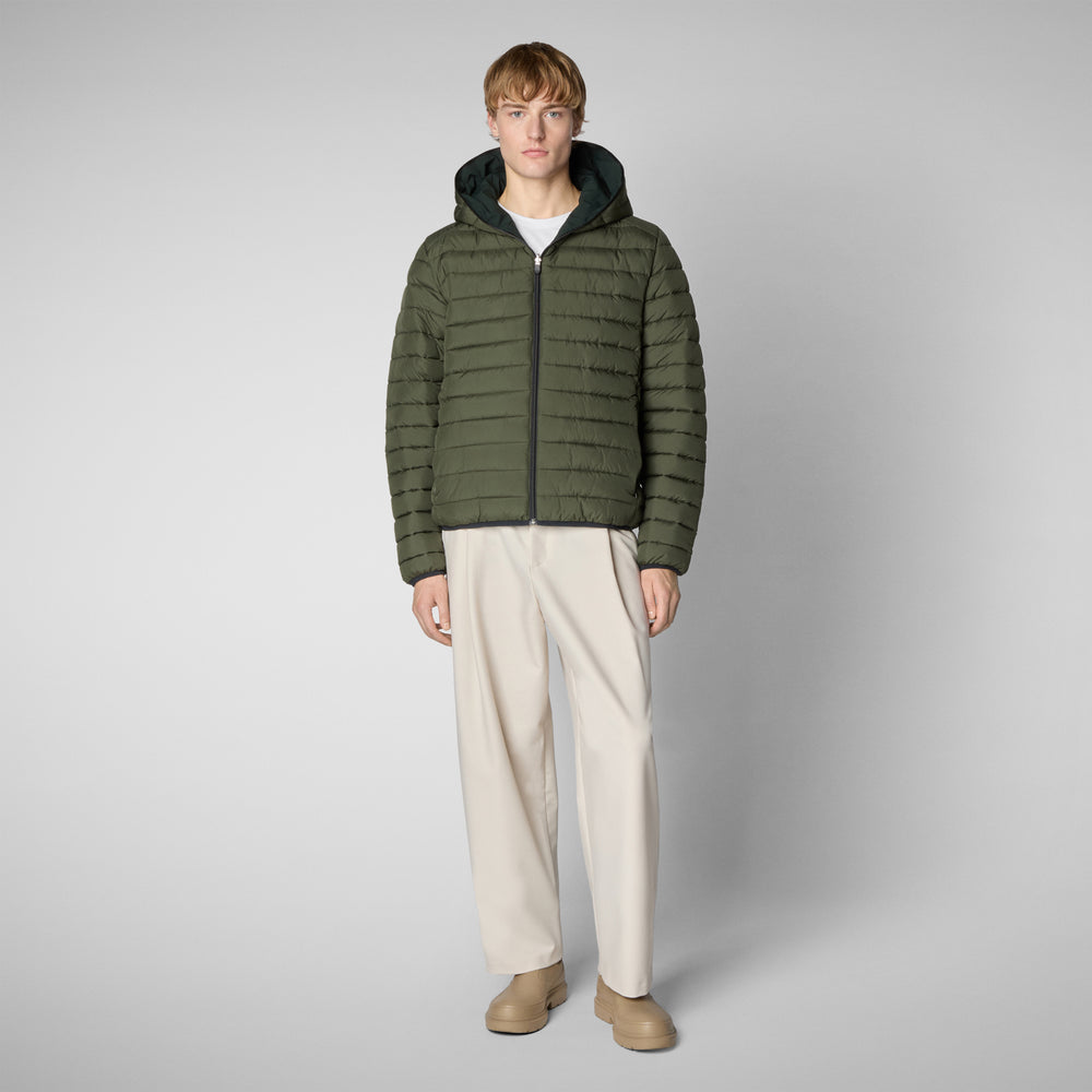 Save the duck MAN'S ANIMAL FREE PUFFER JACKET EZRA VERDE NERO Pezzi Unici