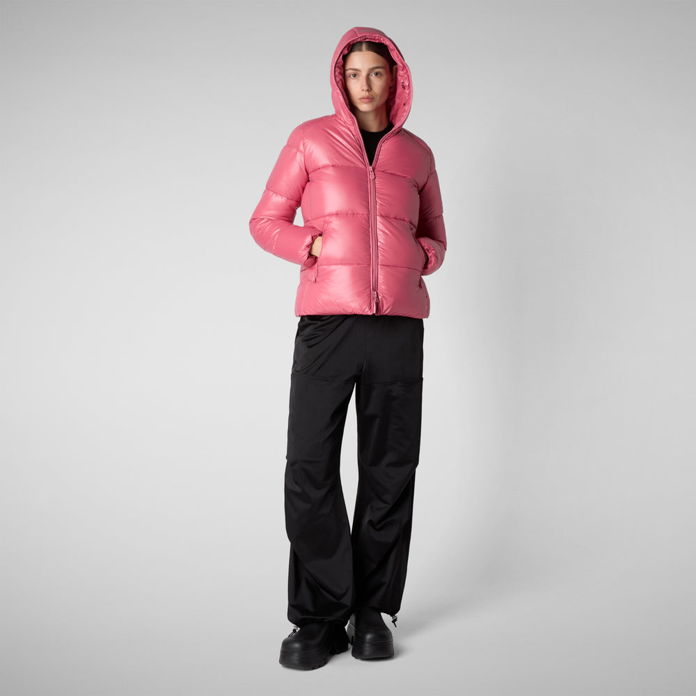 Save the duck PIUMINO ANIMAL FREE CON CAPPUCCIO DONNA LOIS ROSA Economico