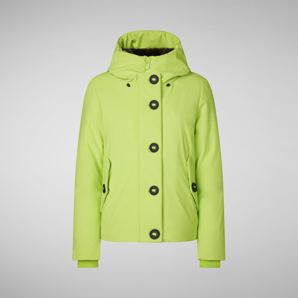 Save the duck PARKA DONNA CON CAPPUCCIO SHANON VERDE LIME Online