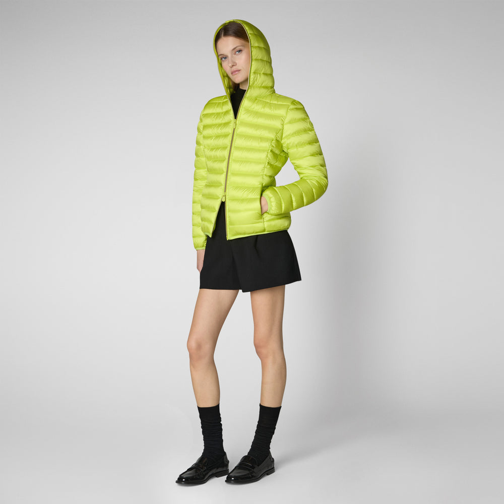 Save the duck PIUMINO ANIMAL FREE CON CAPPUCCIO DONNA ALEXIS VERDE LIME Offerte