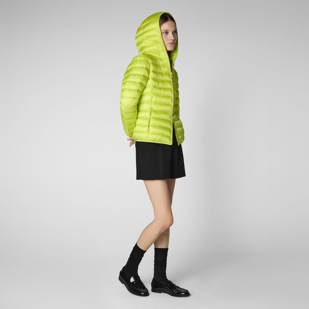 Save the duck PIUMINO ANIMAL FREE CON CAPPUCCIO DONNA ALEXIS VERDE LIME Offerte