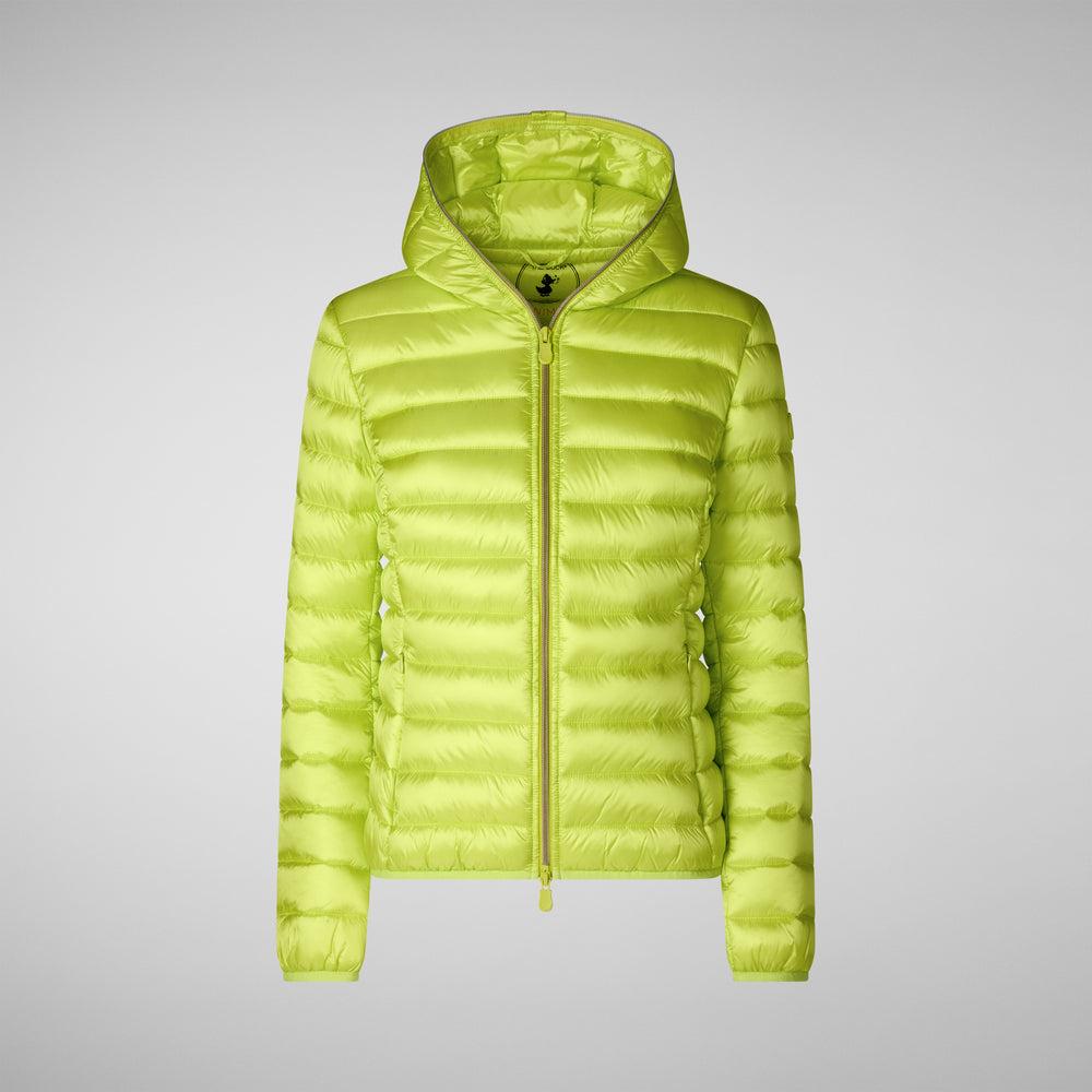 Save the duck PIUMINO ANIMAL FREE CON CAPPUCCIO DONNA ALEXIS VERDE LIME Offerte