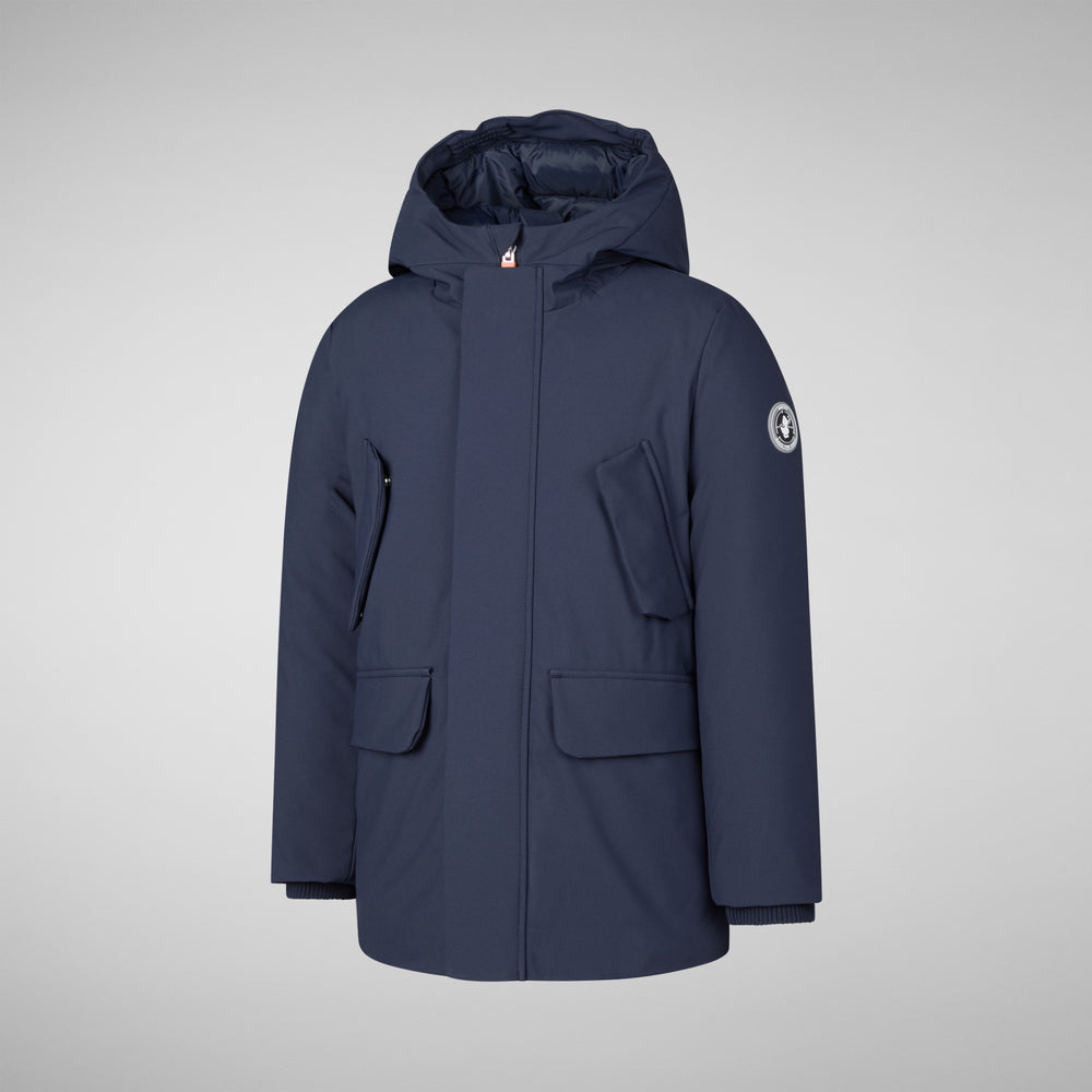 Save the duck PARKA CON CAPPUCCIO THEO BLU NAVY Promozione