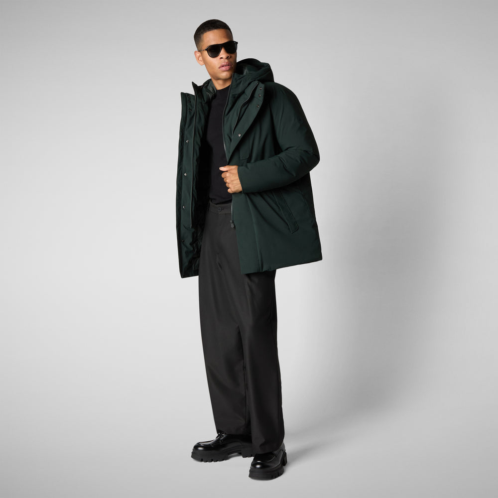 Save the duck PARKA UOMO SESLE VERDE NERO Consegna Veloce