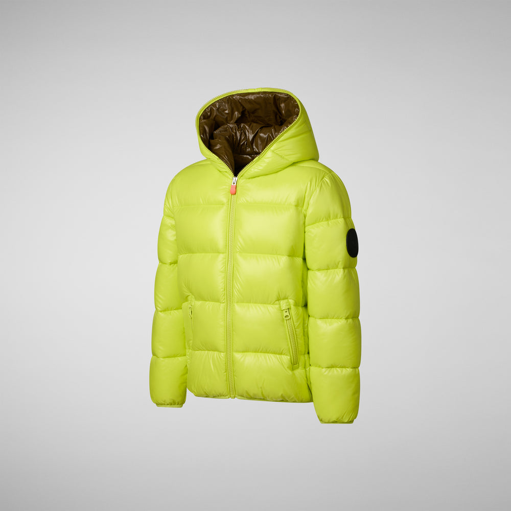 Save the duck PIUMINO ANIMAL FREE BAMBINA KATE VERDE LIME Sconto