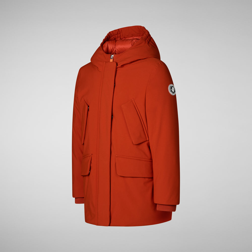 Save the duck PARKA CON CAPPUCCIO BAMBINA ALLY ARANCIONE Online