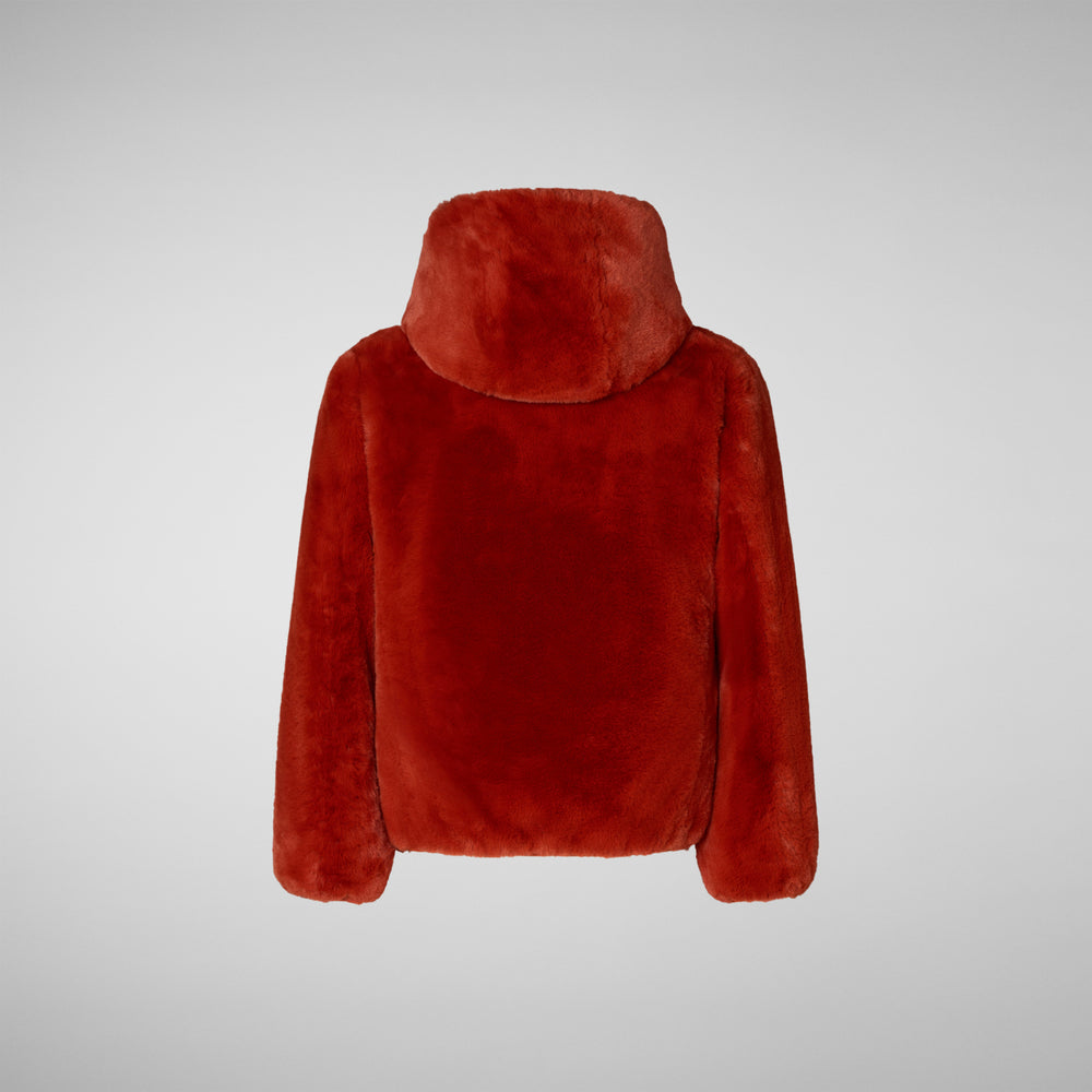 Save the duck GIACCA CON CAPPUCCIO BAMBINA CHLOE ARANCIONE Outlet