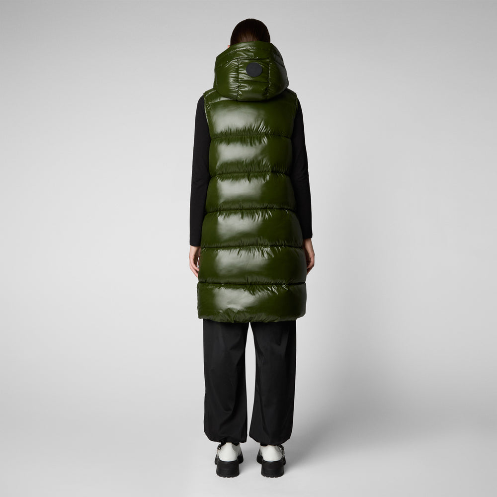 Save the duck GILET CON CAPPUCCIO DONNA IRIA VERDE BOSCO Offerte