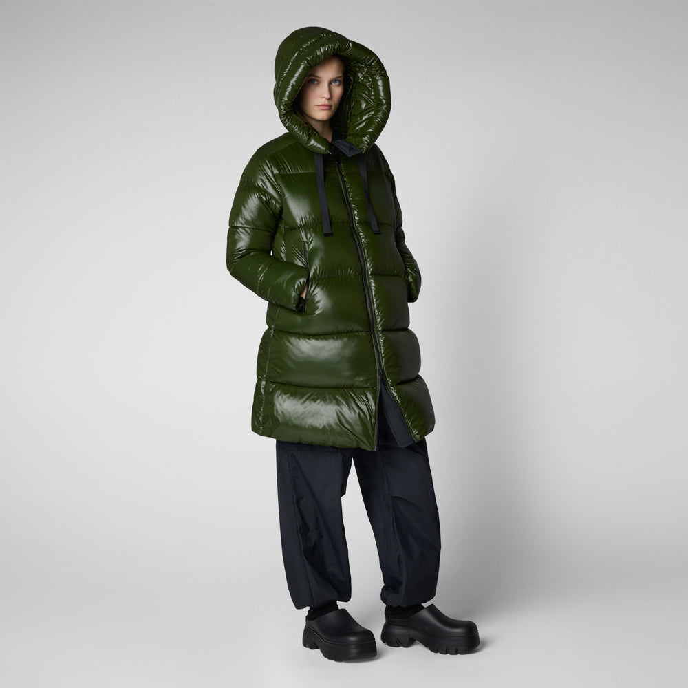 Save the duck PIUMINO ANIMAL FREE CON CAPPUCCIO DONNA ISABEL VERDE BOSCO Hotsell
