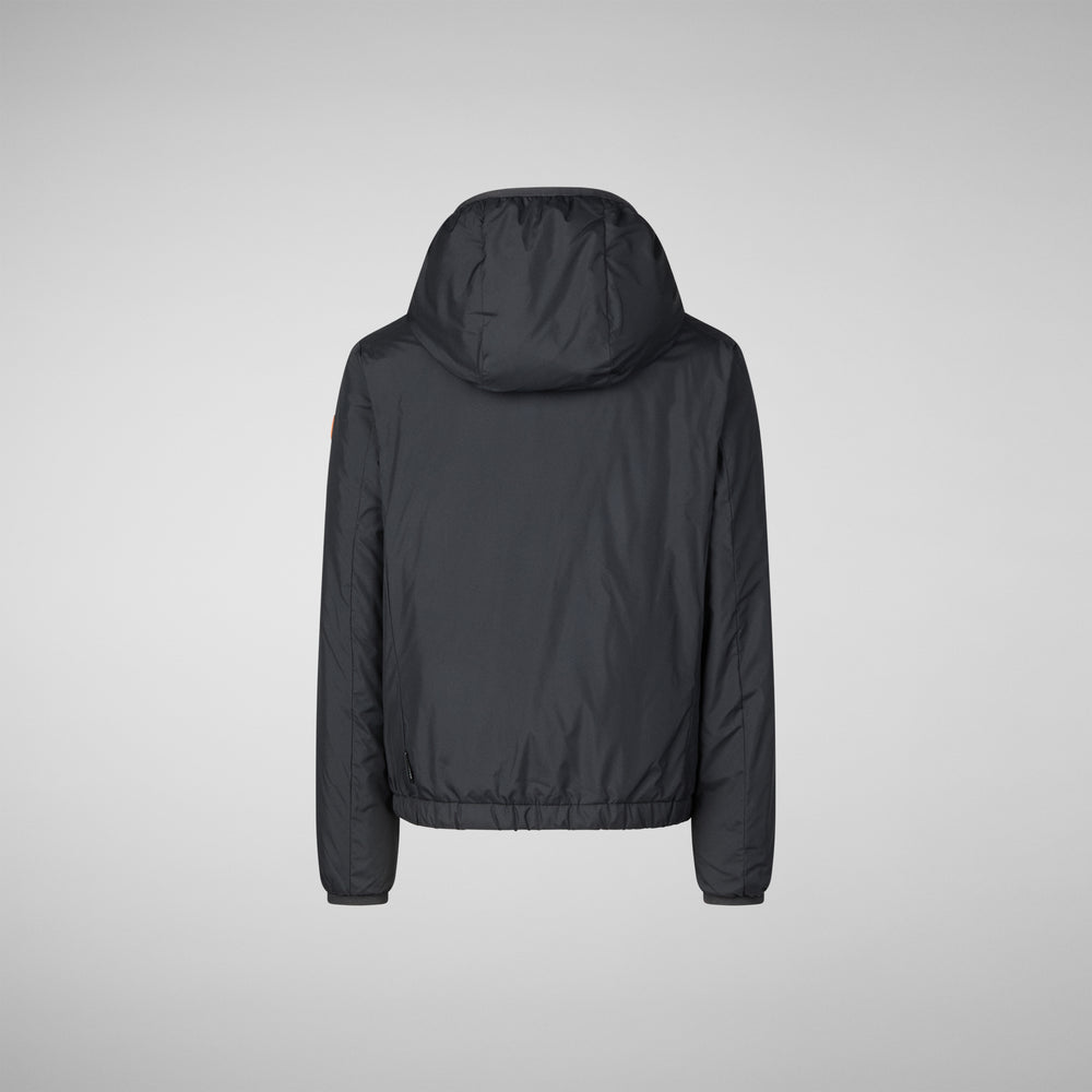 Save the duck GIACCA CON CAPPUCCIO BAMBINO GARETH BLU NERO Moda